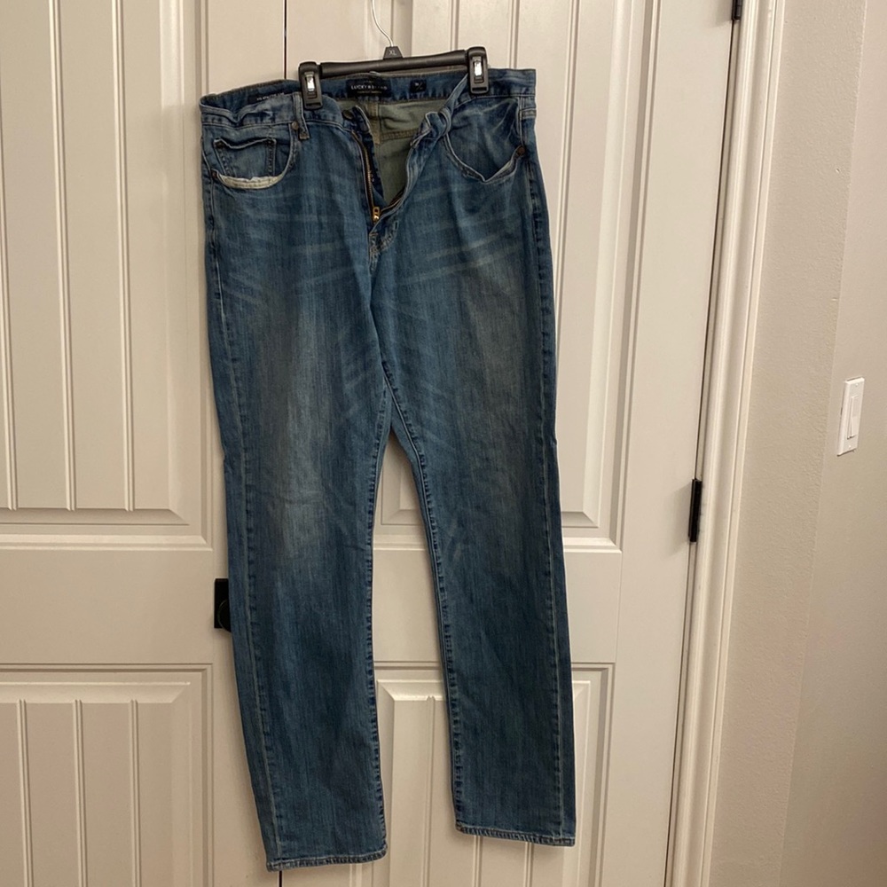 Lucky Brand Athletic slim 36x34 blue jeans